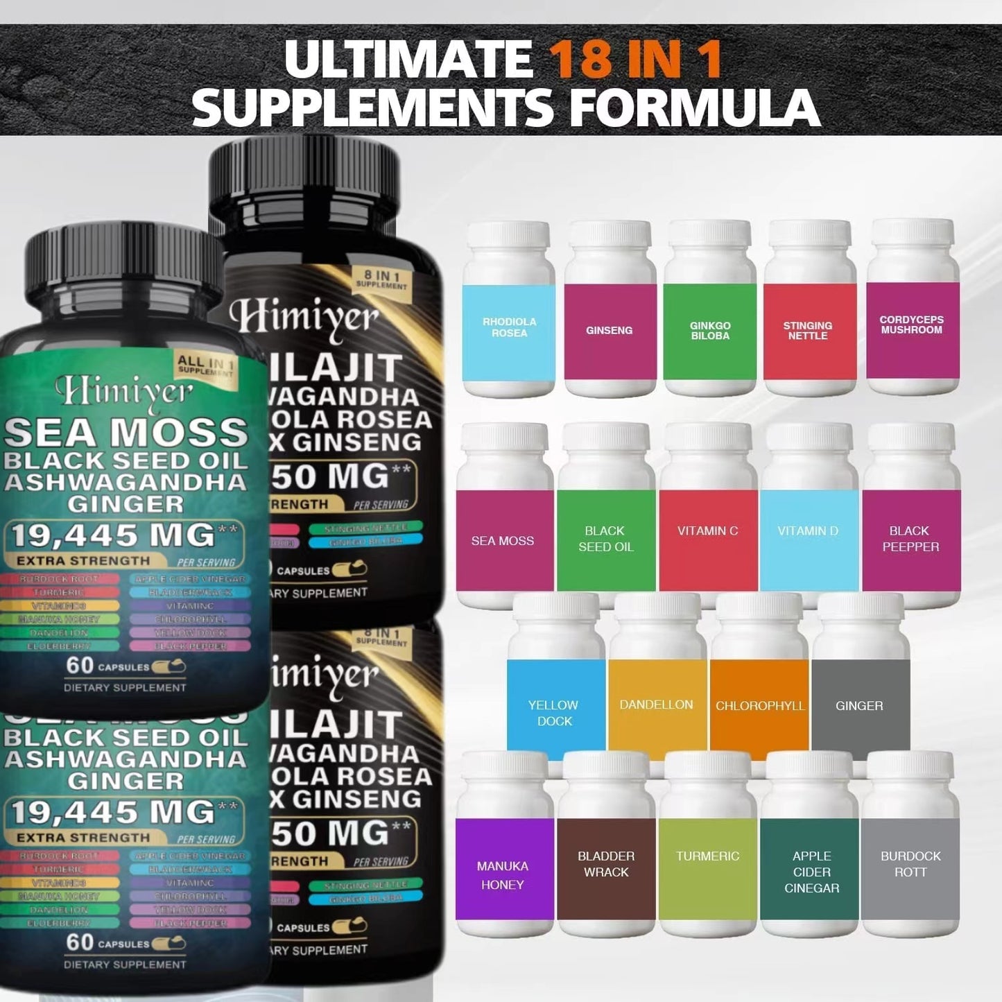 Sea Moss + Shilajit Capsules Set – Extra Strength | Buy in USA