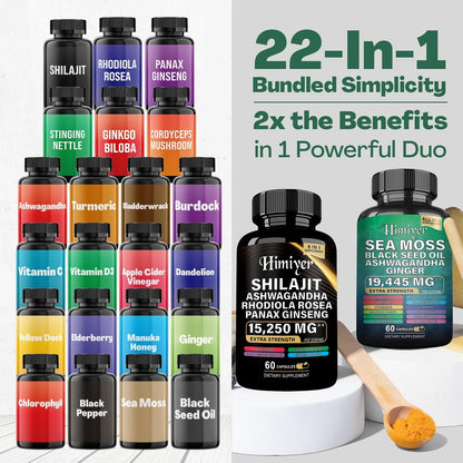 Sea Moss + Shilajit Capsules Set – Extra Strength | Buy in USA