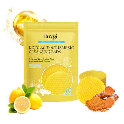 Turmeric Acid Cleansing Pad Face Skin Pore Cleansing Makeup Remover Gentle Exfoliating Cleansing Pad