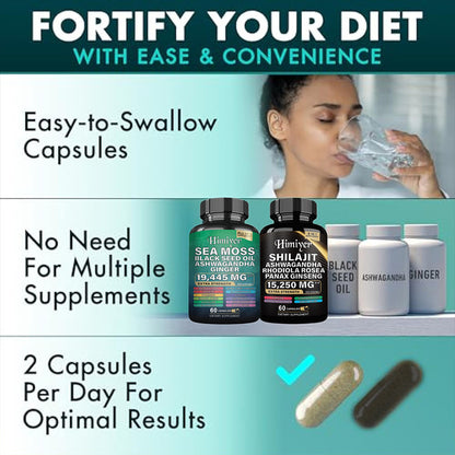 Sea Moss + Shilajit Capsules Set – Extra Strength | Buy in USA