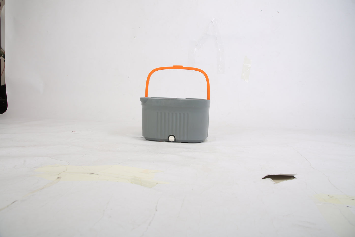 Spin Mop And Bucket System Includes Dual Compartment Mop Bucket 4Pcs Thick Washable Microfiber Mop Pads For Home Cleaning