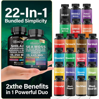 Sea Moss + Shilajit Capsules Set – Extra Strength | Buy in USA